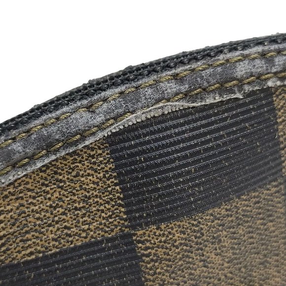 212101D Fendi Cosmetic Pouch Bag Brown PVC - Picture 9 of 10